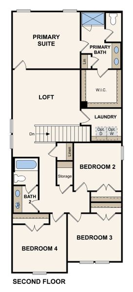2D floor plan layout of this home in Rosemont Hill, San Antonio, TX (Image 3).