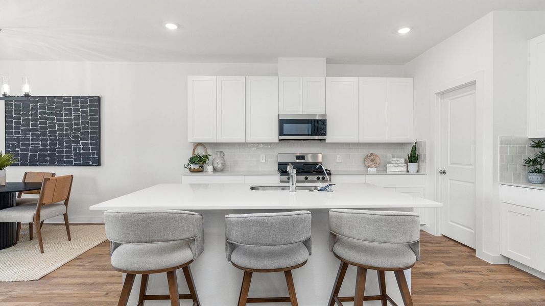 Representative furnished interior of a home built from the Ash by D.R. Horton in Villarosa at Tamarron, Katy (Image 5).