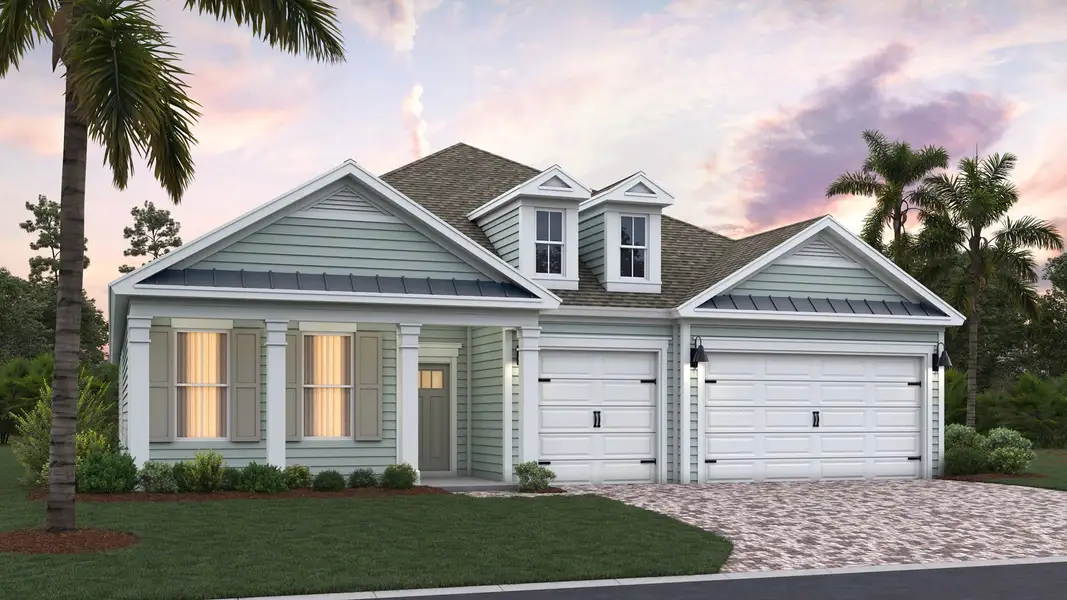 Representative exterior photo of a completed home built from the Vilano by D.R. Horton in Broward Key, Jacksonville, FL (Image 2). Representative exterior photo of a completed home built from the Vilano by D.R. Horton in Broward Key, Jacksonville, FL (Image 2).