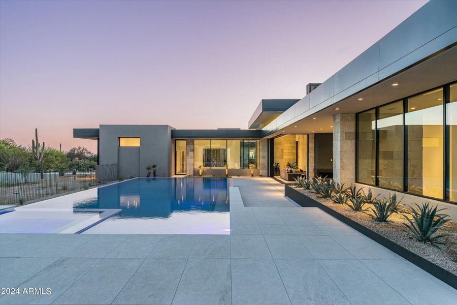 Pool View from Casita at Sunset