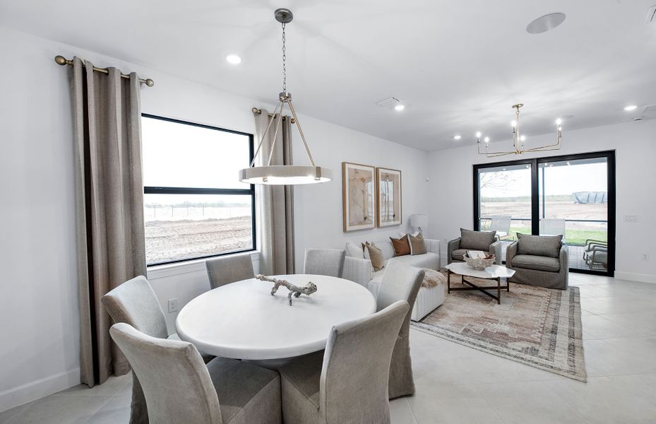 Cafe located off the kitchen