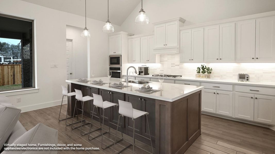 Furnished interior view inside a new home in 6 Creeks 60', Kyle (Image 4).