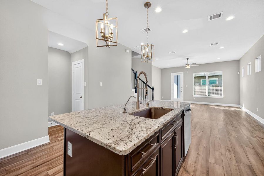 Furnished interior view inside a new home in Spring Brook Village - Luxe Series, Houston (Image 5).