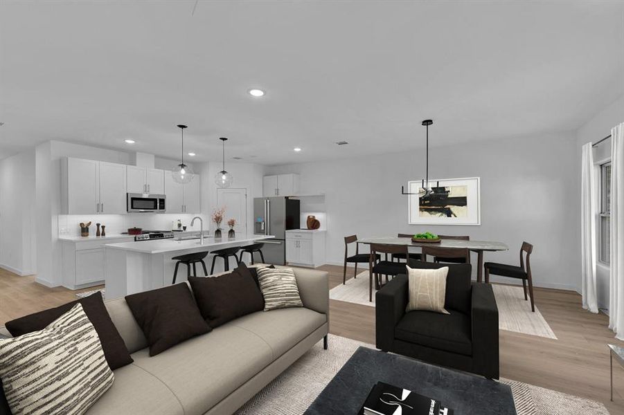 Furnished interior view inside a new home in Rolling Ridge, Van Alstyne (Image 8). Furnished interior view inside a new home in Rolling Ridge, Van Alstyne (Image 8).