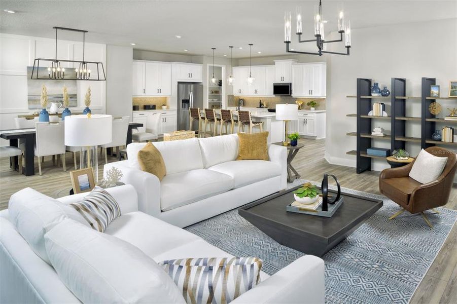 Furnished interior view inside a new home in Pasadena Ridge Master, Zephyrhills (Image 4).