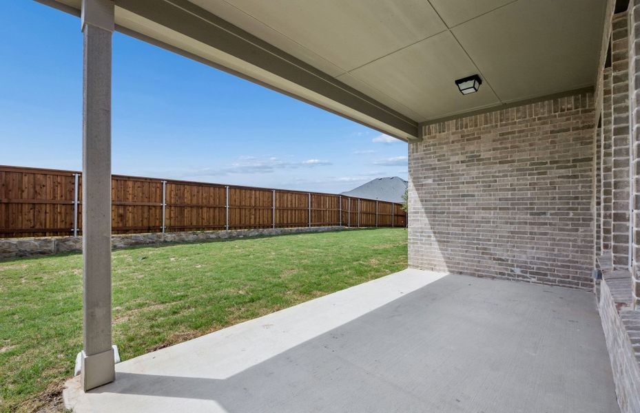 Exterior details and patio area of a home in Westside Preserve, Midlothian (Image 2).