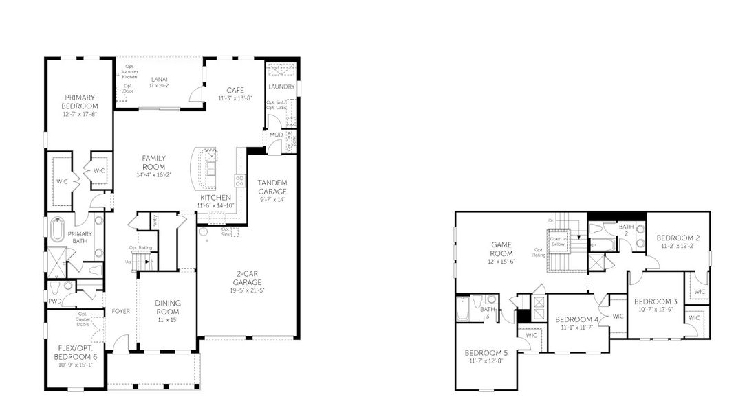 2D floor plan layout for the Ellington - 60' Homesites by Dream Finders Homes in Hamlin Meadows, Winter Garden, FL (Image 3). 2D floor plan layout for the Ellington - 60' Homesites by Dream Finders Homes in Hamlin Meadows, Winter Garden, FL (Image 3).