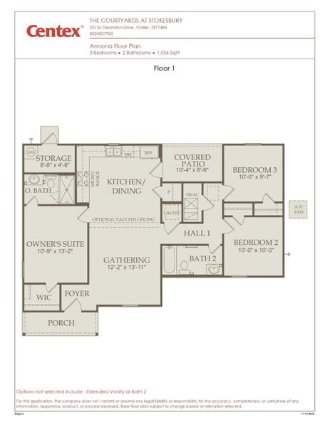2D floor plan layout of this home in Stokesbury, Waller, TX (Image 2).