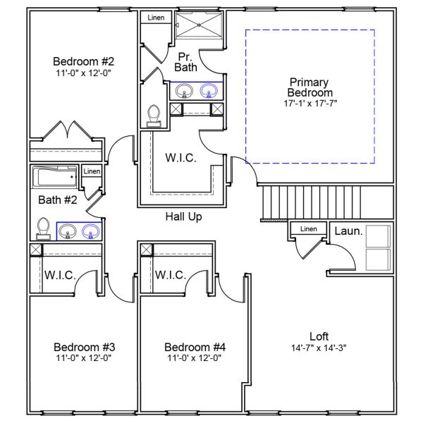 2D floor plan layout of this home in Radley Place, Chesnee, SC (Image 3).