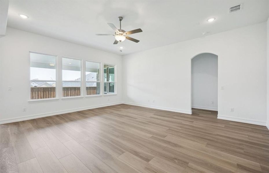 Open concept throughout main living areas