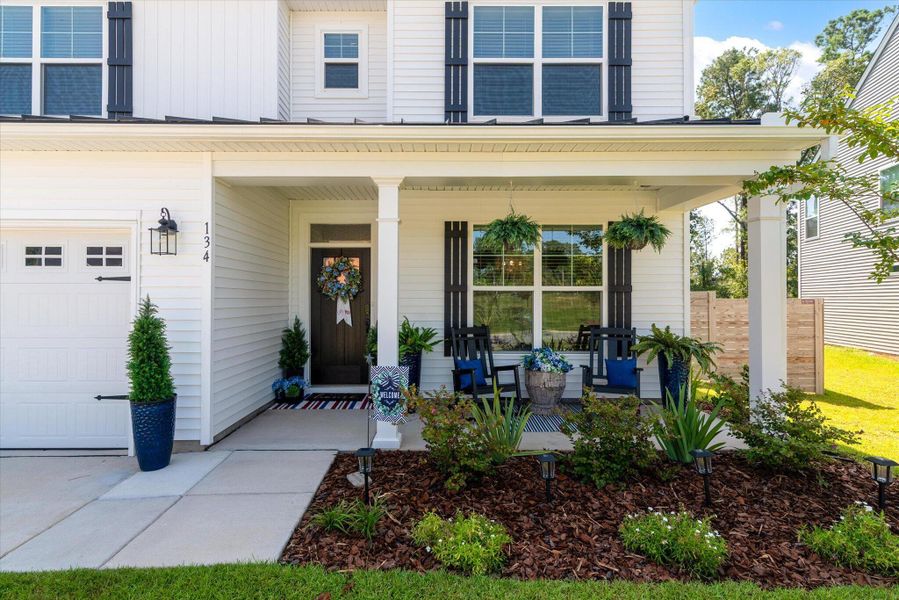Exterior details and patio area of a home in Parker's Preserve, Ridgeville (Image 3).