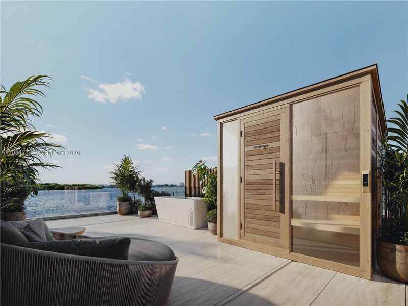 Rooftop Cold Plunge and Sauna