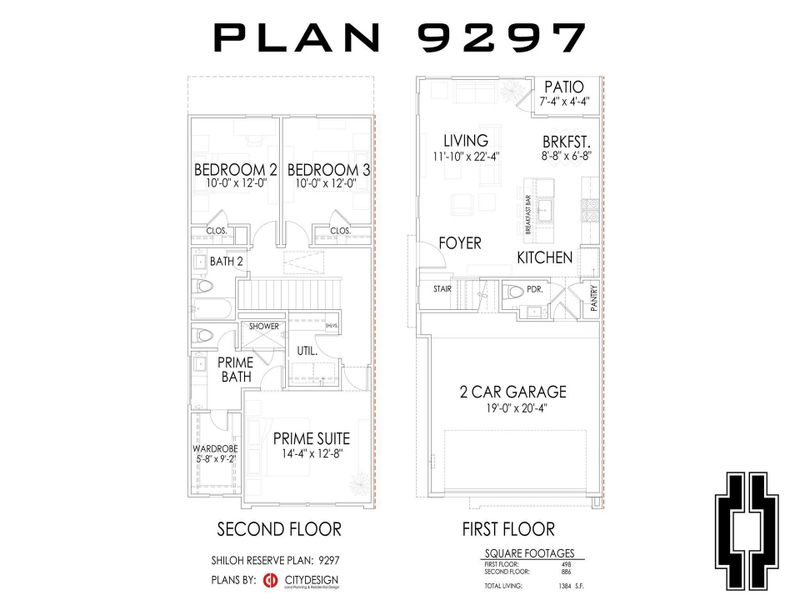 2D floor plan layout of this home in Shiloh Reserve, Houston, TX (Image 2). 2D floor plan layout of this home in Shiloh Reserve, Houston, TX (Image 2).