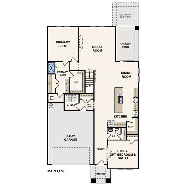 2D floor plan layout of this home in Overland Grove, Forney, TX (Image 4).