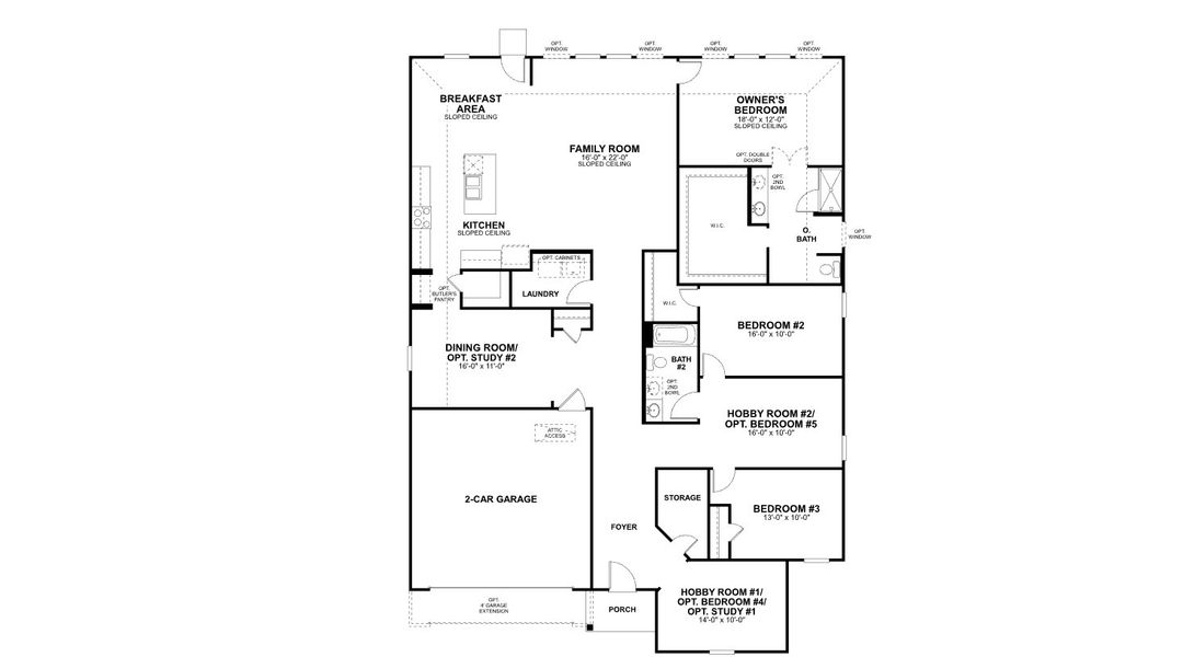 2D floor plan layout of this home in Carillon, Manor, TX (Image 2).