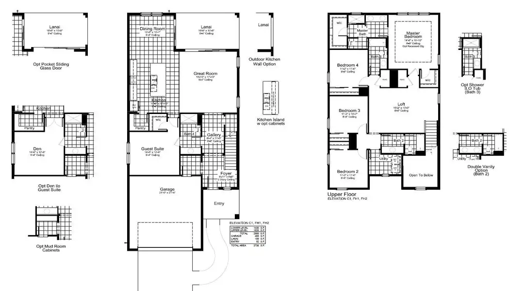 2D floor plan layout of this home in Palm Grove, Lakewood Ranch, FL (Image 3).