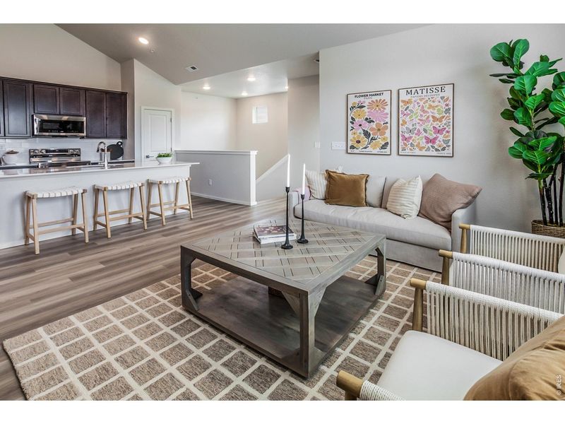Furnished interior view inside a new home in Raindance Condos, Windsor (Image 15). Furnished interior view inside a new home in Raindance Condos, Windsor (Image 15).