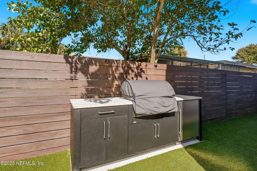 Exterior details and patio area of a home in , Neptune Beach (Image 2). Exterior details and patio area of a home in , Neptune Beach (Image 2).