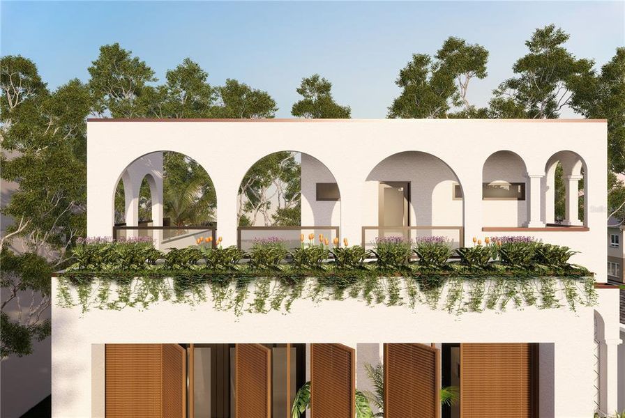 Exterior details and patio area of a home in , Tampa (Image 7).