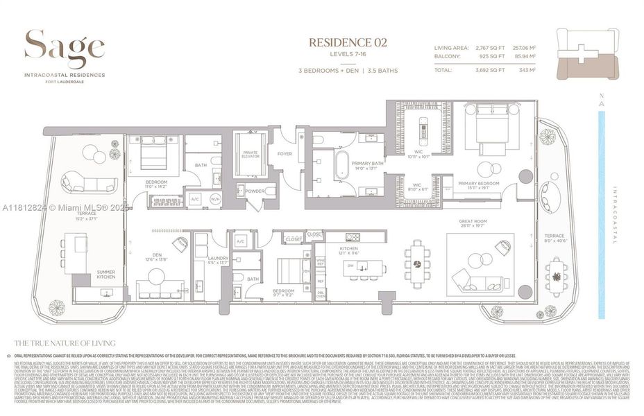 2D floor plan layout of this home in , Fort Lauderdale, FL (Image 3).