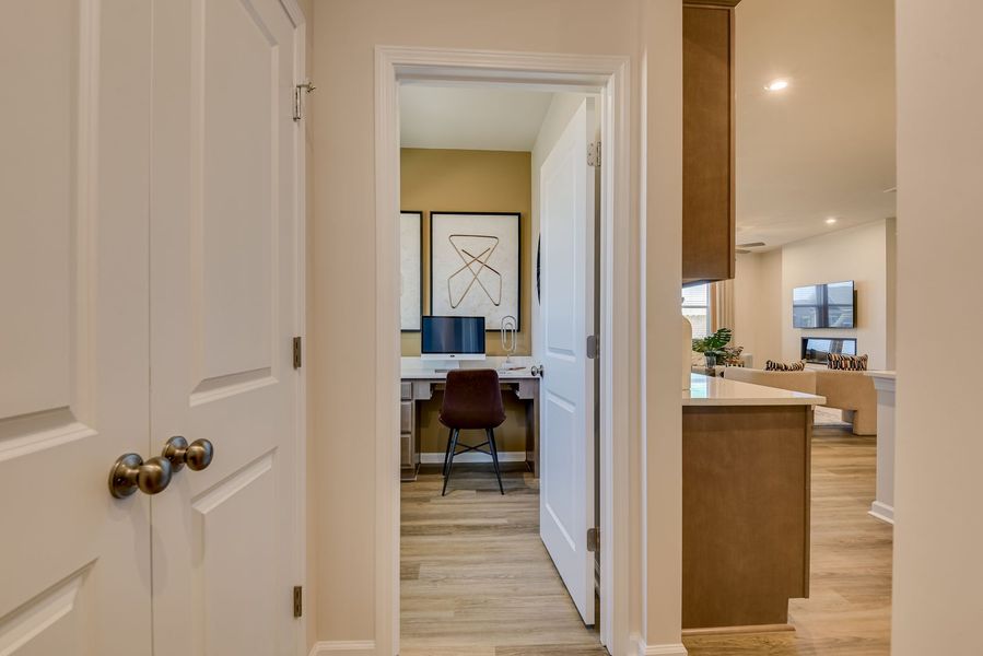 Furnished interior view inside a new home in The Beacon at Old Peachtree Single Family Homes, Lawrenceville (Image 220).