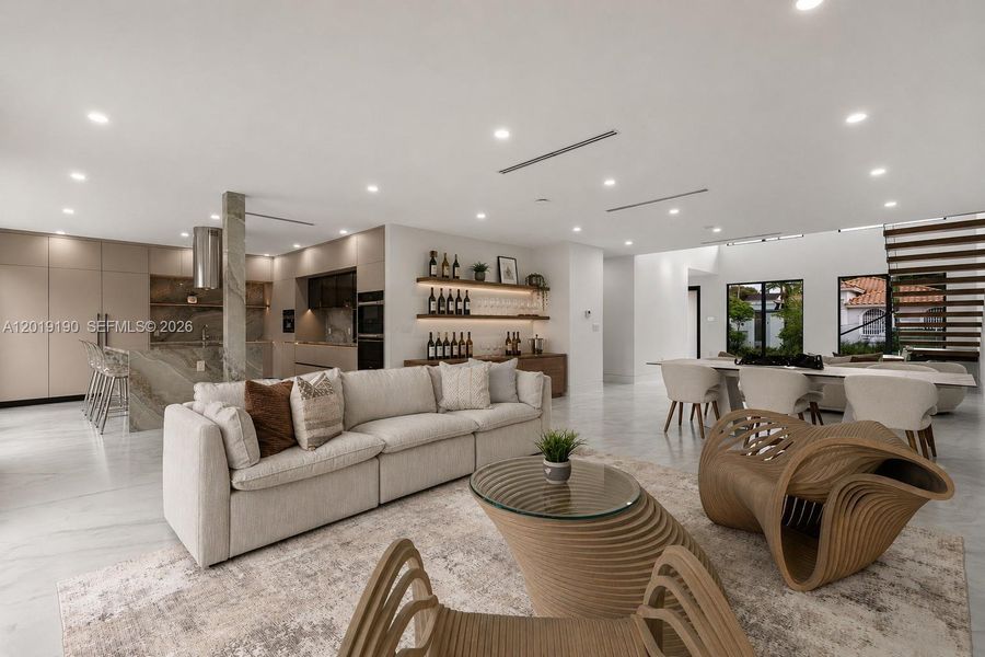 Furnished interior view inside a new home in , Miami (Image 13).