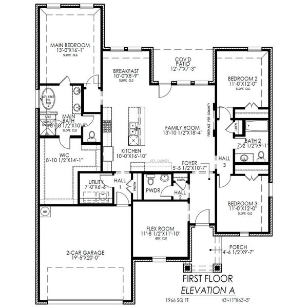 2D floor plan layout for the The Maya by Lillian Custom Homes in Westside Preserve, Midlothian, TX (Image 5). 2D floor plan layout for the The Maya by Lillian Custom Homes in Westside Preserve, Midlothian, TX (Image 5).