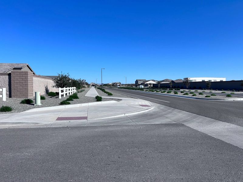 Behind homes Behind homes