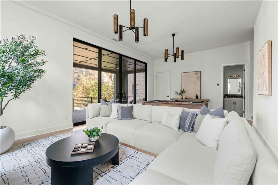 Furnished interior view inside a new home in , Atlanta (Image 52).