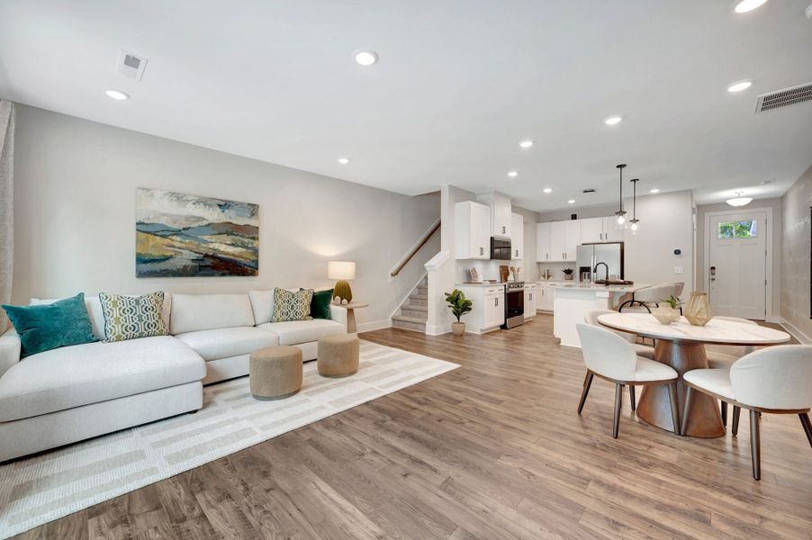 Representative furnished interior of a home built from the Hallie by Mattamy Homes in Ashmore Townes, Garner (Image 10). Representative furnished interior of a home built from the Hallie by Mattamy Homes in Ashmore Townes, Garner (Image 10).