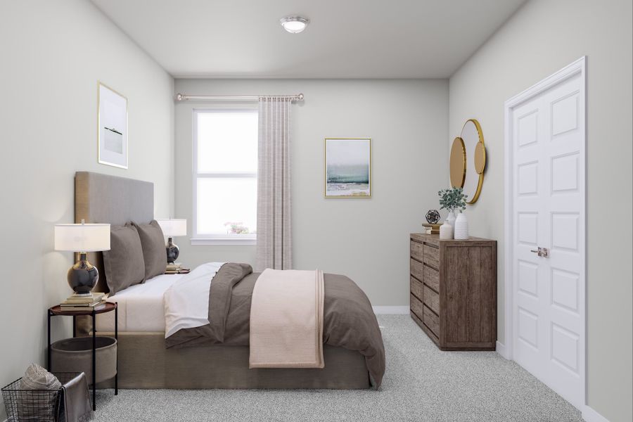 Representative furnished interior of a home built from the Fieldstone by Tri Pointe Homes in Lariat, Liberty Hill (Image 17).