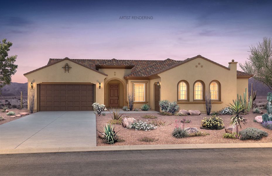 Representative exterior photo of a completed home built from the Harmony by Del Webb in Sun City Festival, Buckeye, AZ (Image 19).