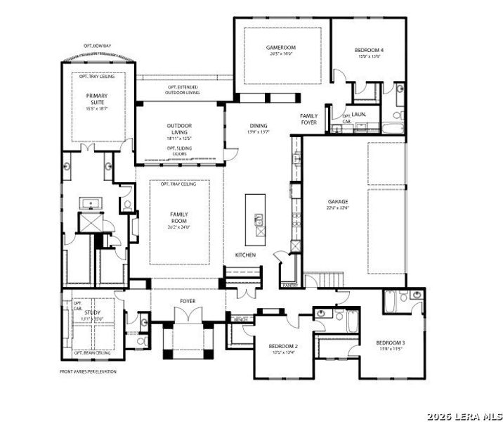 2D floor plan layout of this home in George's Ranch, Boerne, TX (Image 2). 2D floor plan layout of this home in George's Ranch, Boerne, TX (Image 2).