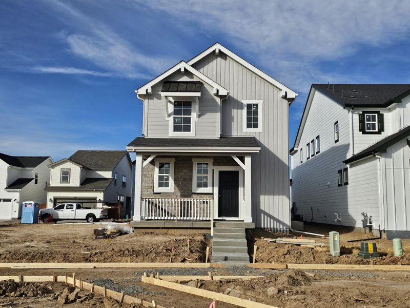 In-progress construction of a new home in Farmlore, Brighton, CO (Image 34).