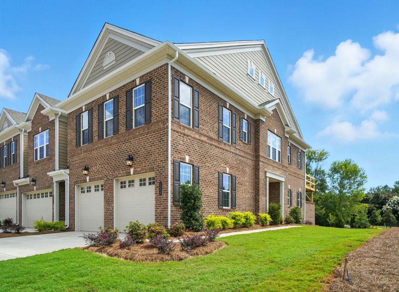 Representative exterior photo of a completed home built from the Duke by Mattamy Homes in The Townes at Wade Ardrey, Charlotte, NC (Image 2). Representative exterior photo of a completed home built from the Duke by Mattamy Homes in The Townes at Wade Ardrey, Charlotte, NC (Image 2).
