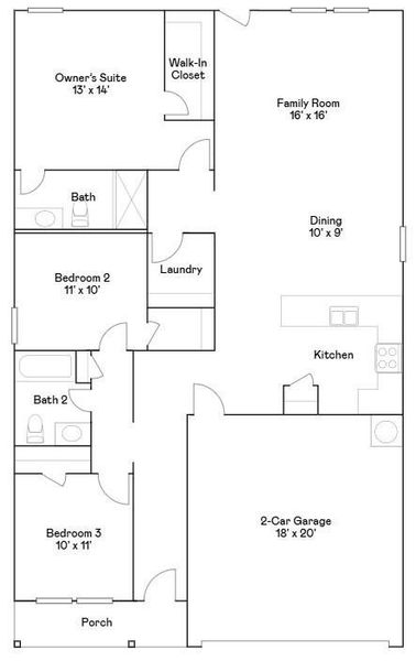 2D floor plan layout of this home in Synova, Crosby, TX (Image 3). 2D floor plan layout of this home in Synova, Crosby, TX (Image 3).