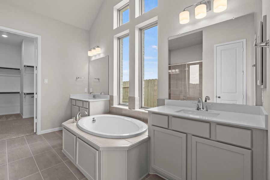Furnished interior view inside a new home in Pomona, Manvel (Image 12).