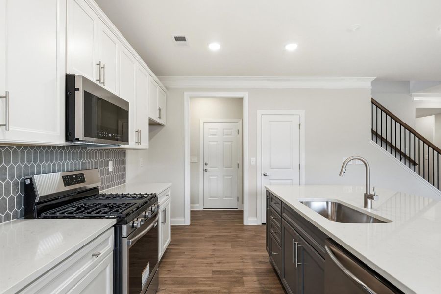 Furnished interior view inside a new home in Enclave at Riverdale, Huntersville (Image 8). Furnished interior view inside a new home in Enclave at Riverdale, Huntersville (Image 8).