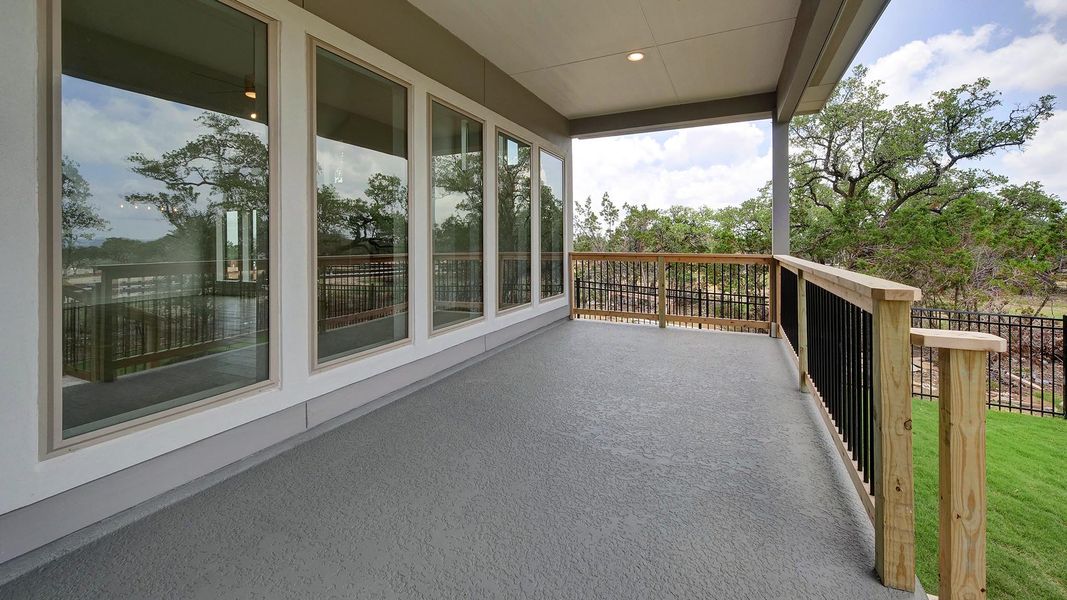 Exterior details and patio area of a home in Esperanza 60', Boerne (Image 2). Exterior details and patio area of a home in Esperanza 60', Boerne (Image 2).