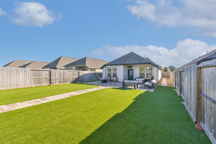 Exterior details and patio area of a home in , Katy (Image 4). Exterior details and patio area of a home in , Katy (Image 4).
