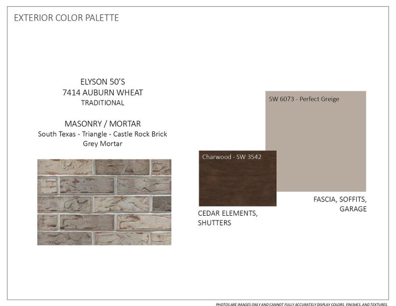 Sample of building materials used in homes in Elyson, Katy (Image 9).