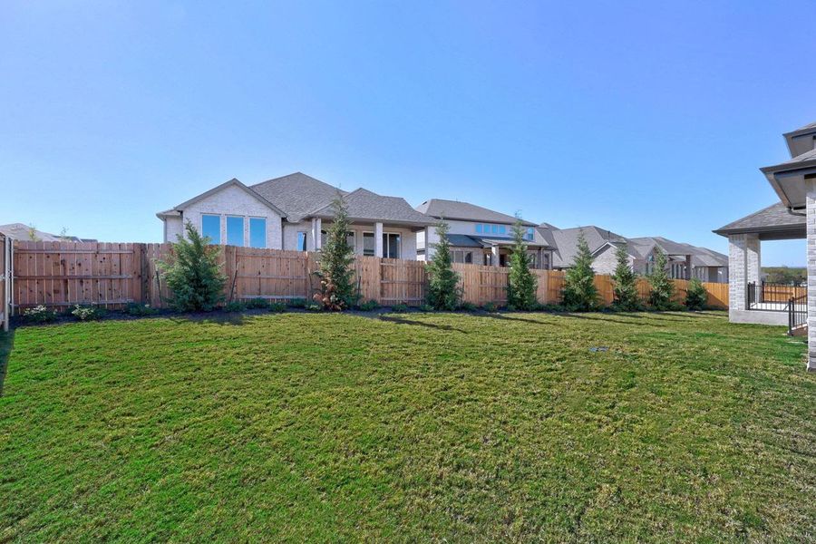 Exterior details and patio area of a home in Palmera Ridge: 80ft. lots, Leander (Image 29).