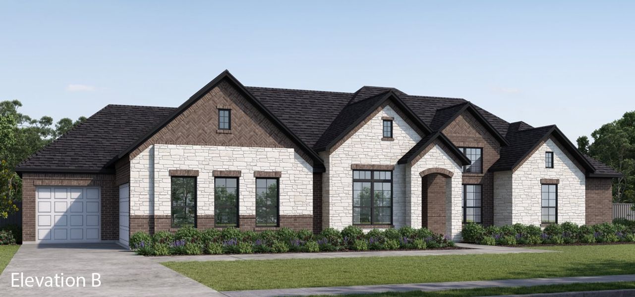 Representative exterior photo of a completed home built from the Hemsworth VII by Altura Homes in Creekview Farms, Greenville, TX (Image 2). Representative exterior photo of a completed home built from the Hemsworth VII by Altura Homes in Creekview Farms, Greenville, TX (Image 2).