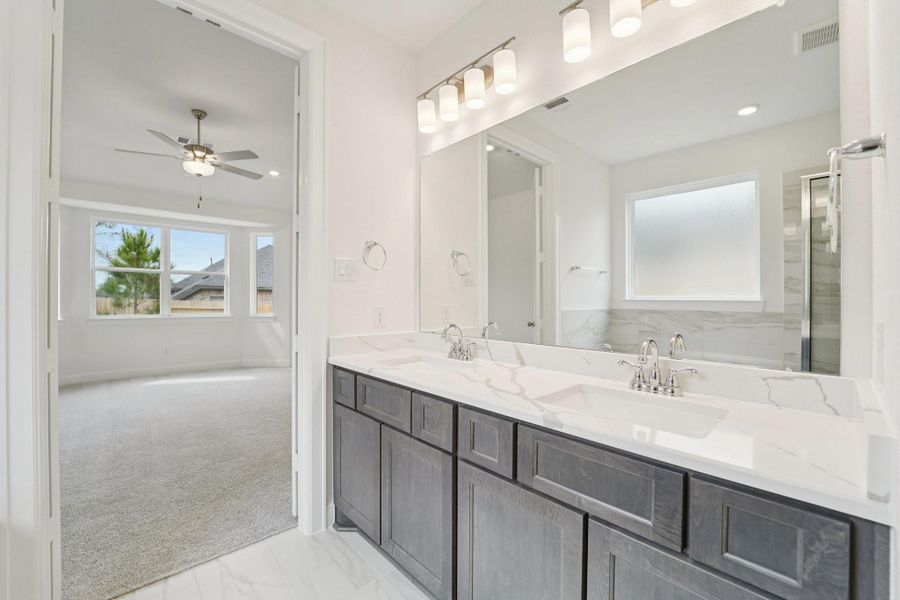 Furnished interior view inside a new home in Woodhavyn 40', Magnolia (Image 9).