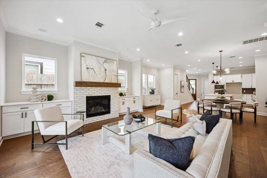 Furnished interior view inside a new home in Cordell Estates, Houston (Image 6). Furnished interior view inside a new home in Cordell Estates, Houston (Image 6).
