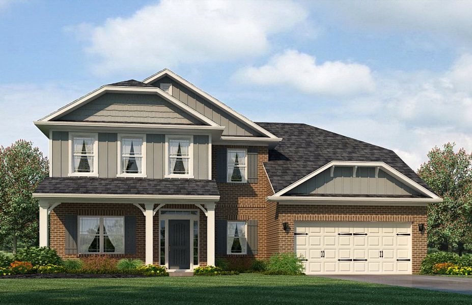 Representative exterior photo of a completed home built from the 3320 by Adams Homes in Norris Landing, Snellville, GA (Image 26).