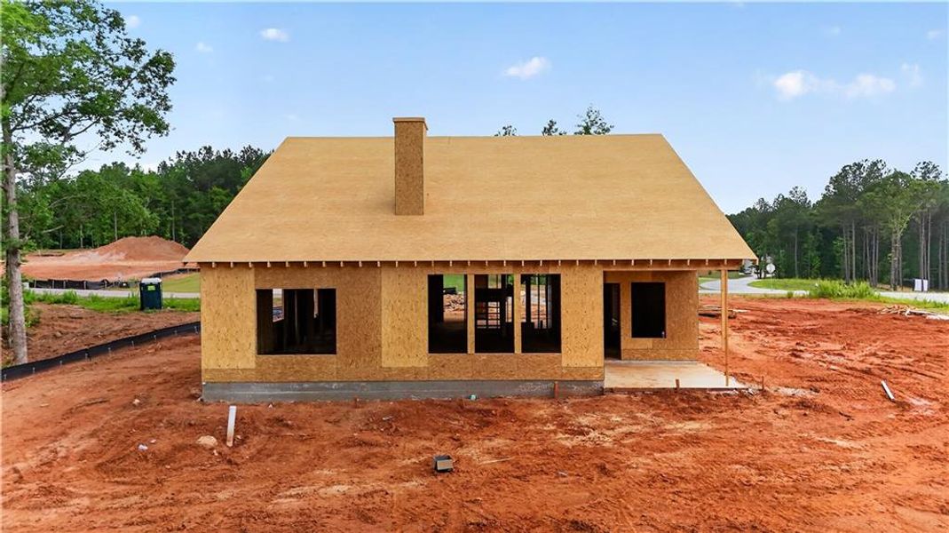 In-progress construction of a new home in Waters Edge, Mansfield, GA (Image 19).
