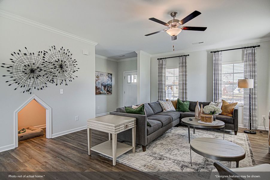 Furnished interior view inside a new home in Cambridge Reserve, Angier (Image 10).