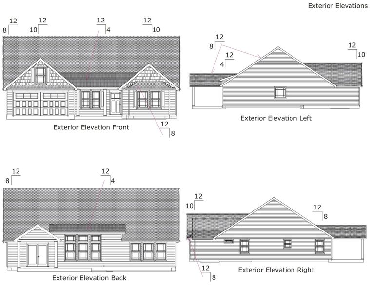 Exterior rendering of this home design in Bent Tree, Gaffney, SC (Image 2). Exterior rendering of this home design in Bent Tree, Gaffney, SC (Image 2).