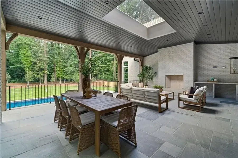 Exterior details and patio area of a home in , Atlanta (Image 28). Exterior details and patio area of a home in , Atlanta (Image 28).